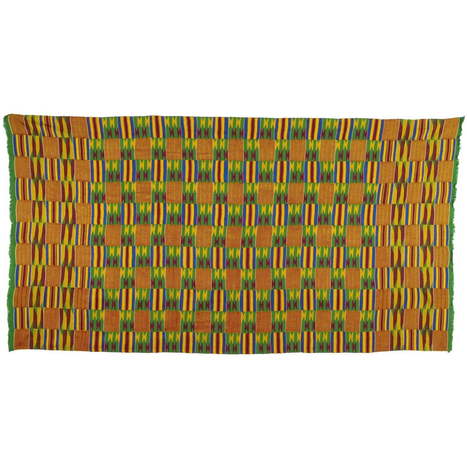 Old African Kente handwoven cloth Ghana Ashanti Art textile