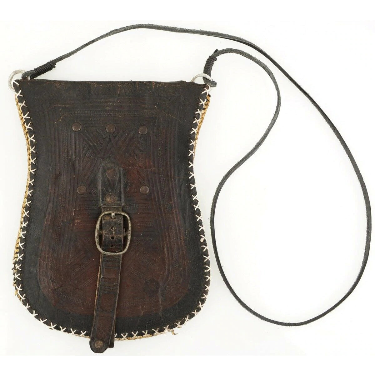 Handmade leather Tuareg pouch. store