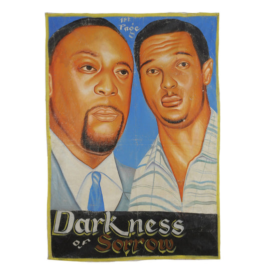 DARKNESS OF SORROW AFRICAN MOVIE POSTER HAND PAINTED IN GHANA FOR LOCAL WALL ART