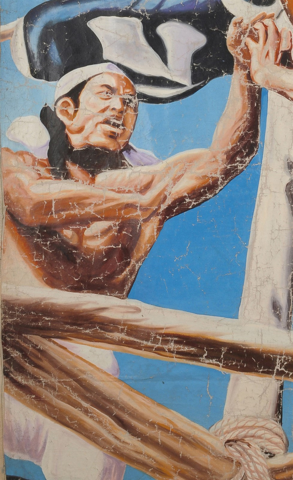 DRAGON ON THE SHAOLIN TOWER MOVIE POSTER HAND PAINTED IN GHANA FOR CINEMA FILM ART