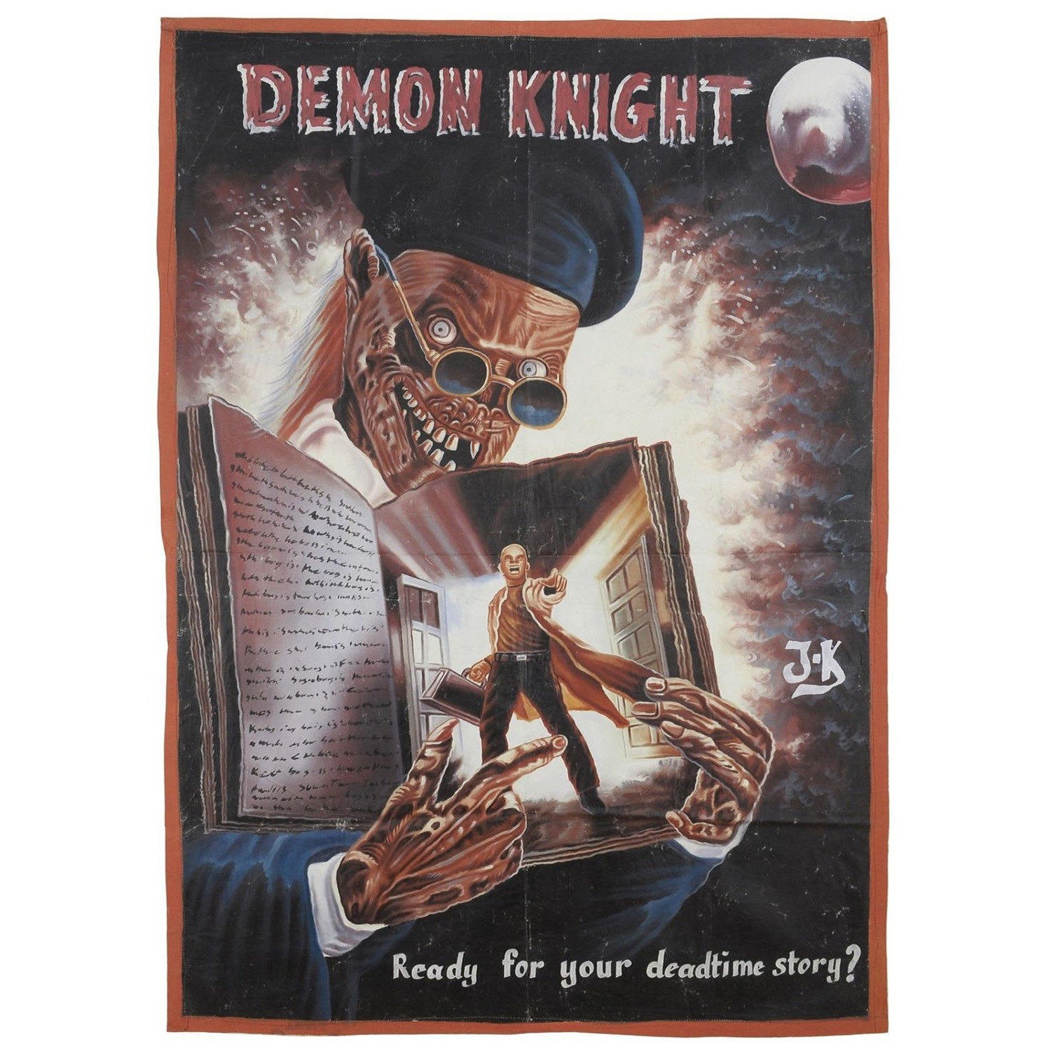 Demon Knight movie poster hand painted in Ghana Cinema film art