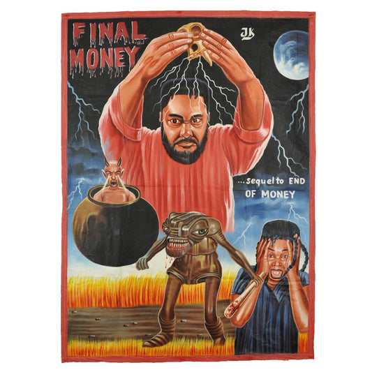 FINAL MONEY GHANA MOVIE POSTER HAND PAINTED AFRICAN CINEMA ART