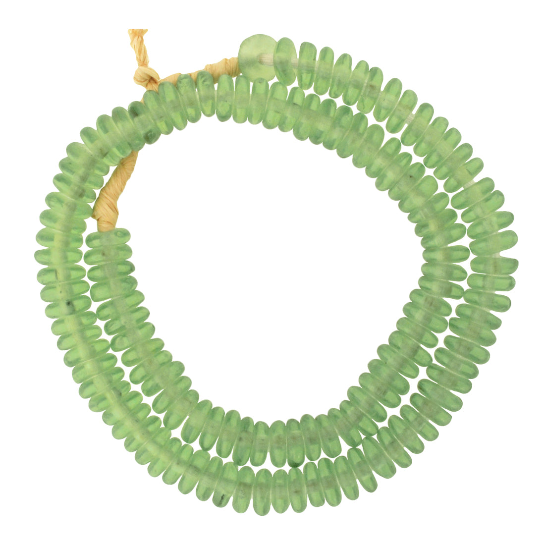 Krobo beads recycled glass handmade translucent disks spacers African trade SB-29864