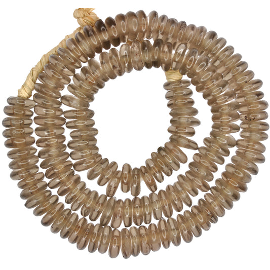 Recycled Beads African krobo powder glass trade beads from Ghana disks necklace SB-20687