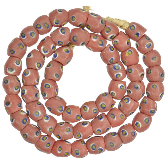 Nice Matching Strand new African Krobo eye Powder Glass Trade Beads Ghana SB-24550