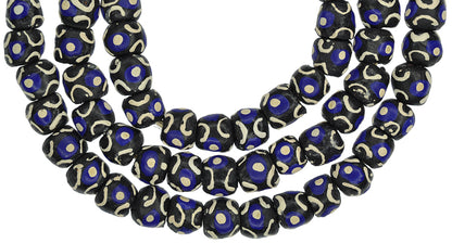 New Ghana Glass Beads African Krobo powder glass trade beads recycled necklace SB-35151