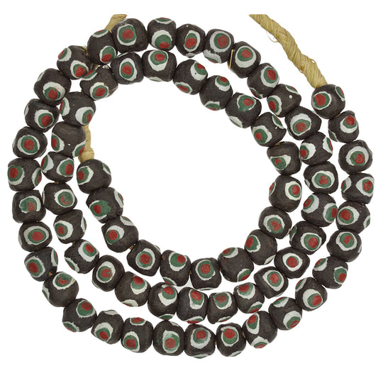 Nice Matching Strand new African eye Powder Glass Trade Beads Krobo Ghana SB-24582