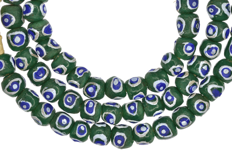 Ghana Glass Beads African Krobo powder glass trade beads recycled new necklace SB-23849