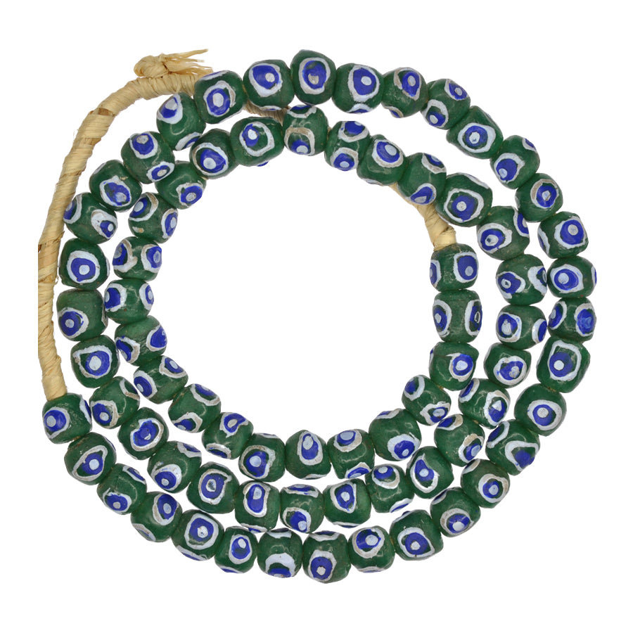 Ghana Glass Beads African Krobo powder glass trade beads recycled new necklace SB-23849