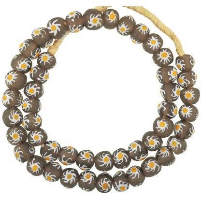 Krobo Beads African powder glass trade beads from Ghana necklace new fancy art SB-29873