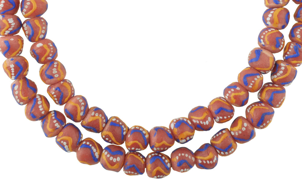 Glass Trade Beads African powder glass beads Krobo Ghana recycled new necklace SB-29882