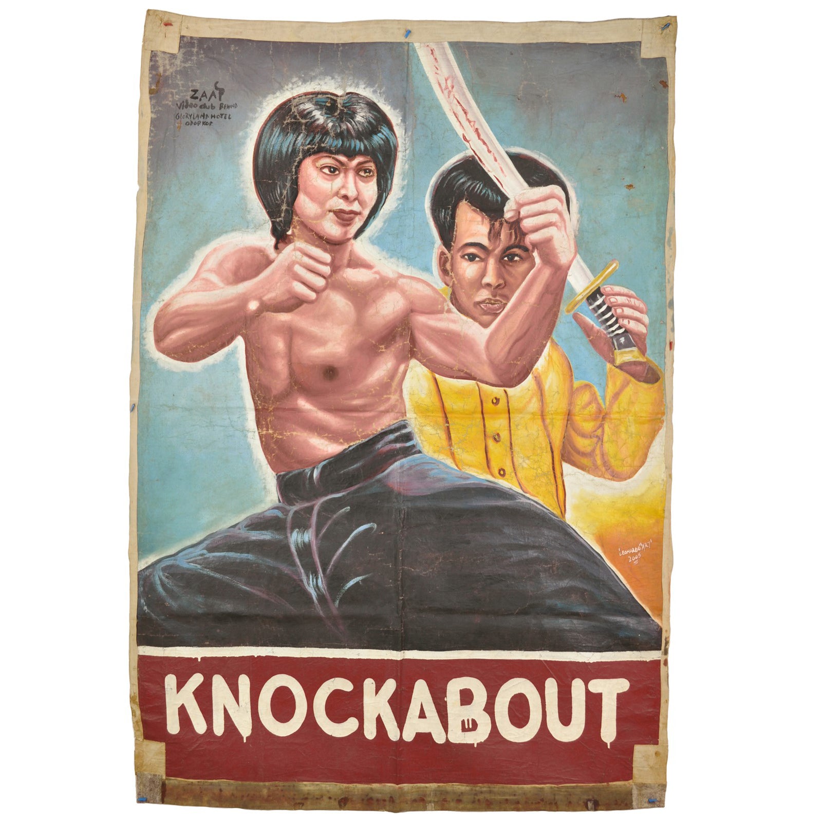 KNOCKABOUT MOVIE POSTER HAND PAINTED IN GHANA FOR THE LOCAL CINEMA WALL ART