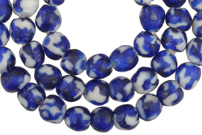 New African trade glass beads handmade from recycled tiny seed beads Krobo Ghana SB-35328