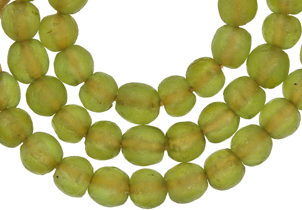 New African trade beads Krobo powderglass translucent recycled glass beads Dipo SB-28725