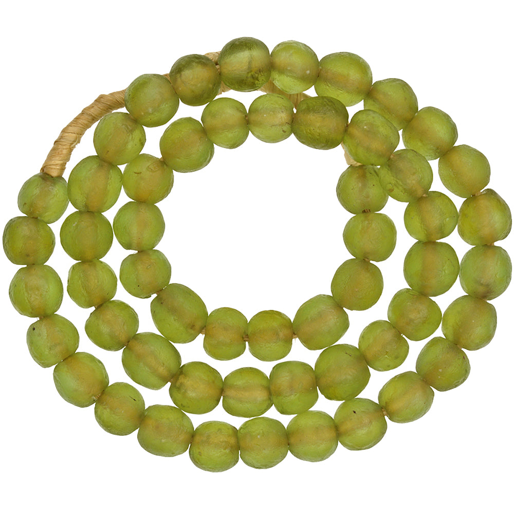 New African trade beads Krobo powderglass translucent recycled glass beads Dipo SB-28725