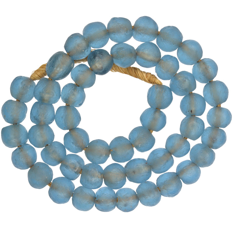 New African translucent Powder Glass Trade Beads Krobo Ghana SB-24160