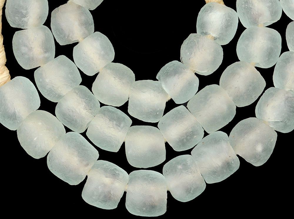 New Matching Strand African Krobo translucent Powderglass Trade Beads Ghana SB-28726