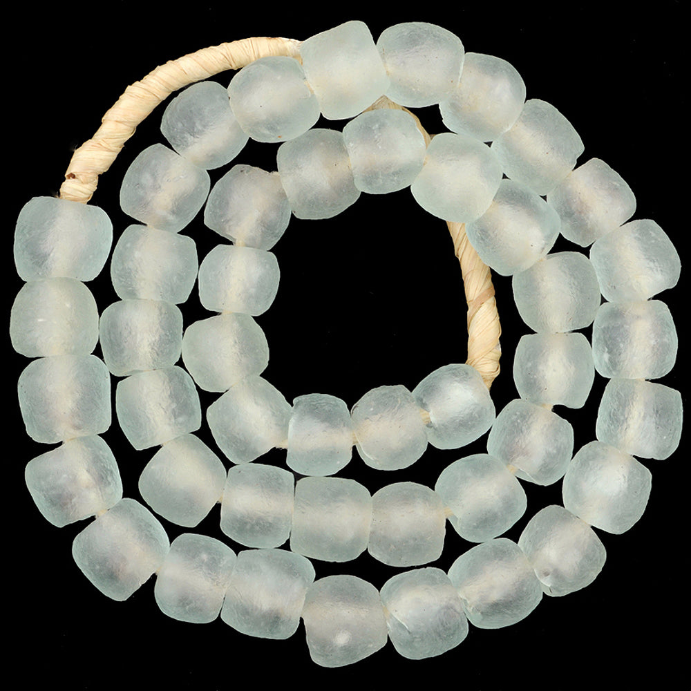 New Matching Strand African Krobo translucent Powderglass Trade Beads Ghana SB-28726