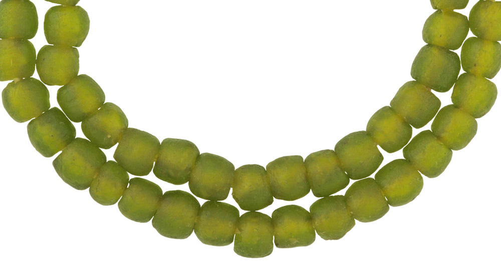 New Matching Strand African Krobo translucent Powderglass Trade Beads Ghana SB-28880