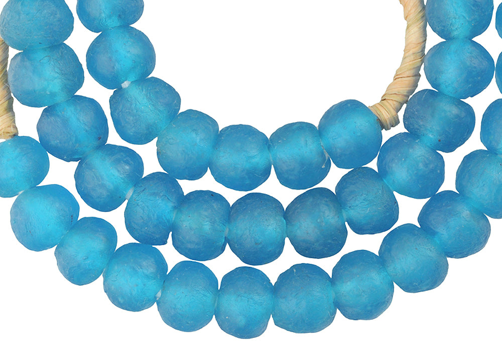 New Matching Strand African Krobo translucent Powderglass Trade Beads Ghana SB-28728