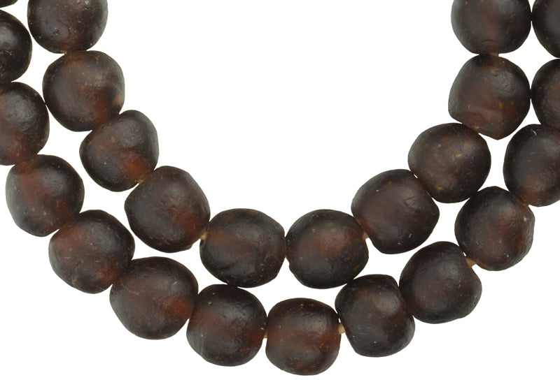 New African trade beads Ghana recycled Krobo powderglass beads translucent large SB-35103