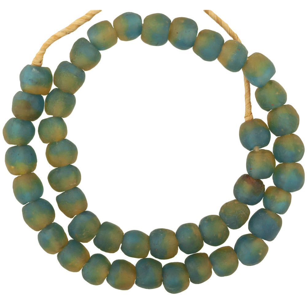 Krobo beads recycled powder glass Ghana necklace African trade SB-29813