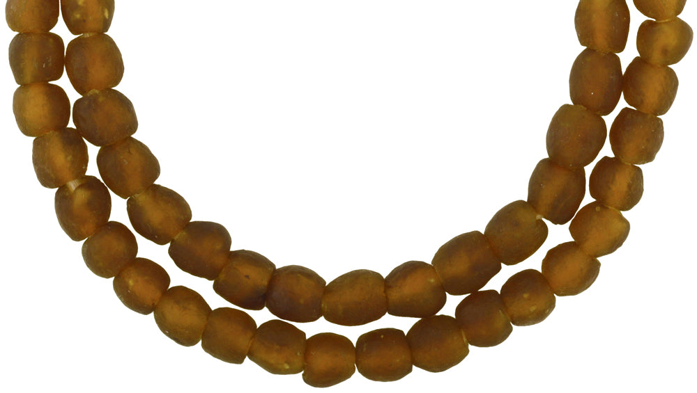 Recycled powder glass beads handmade Krobo necklace African trade translucent SB-29866