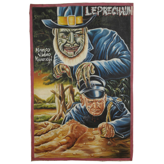 LEPRECHAUN MOVIE POSTER HAND PAINTED IN GHANA FOR CINEMA WALL ART