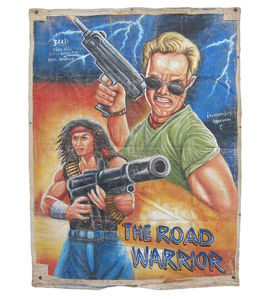 MAD MAX 2 THE ROAD WARRIOR MOVIE POSTER HAND PAINTED IN GHANA