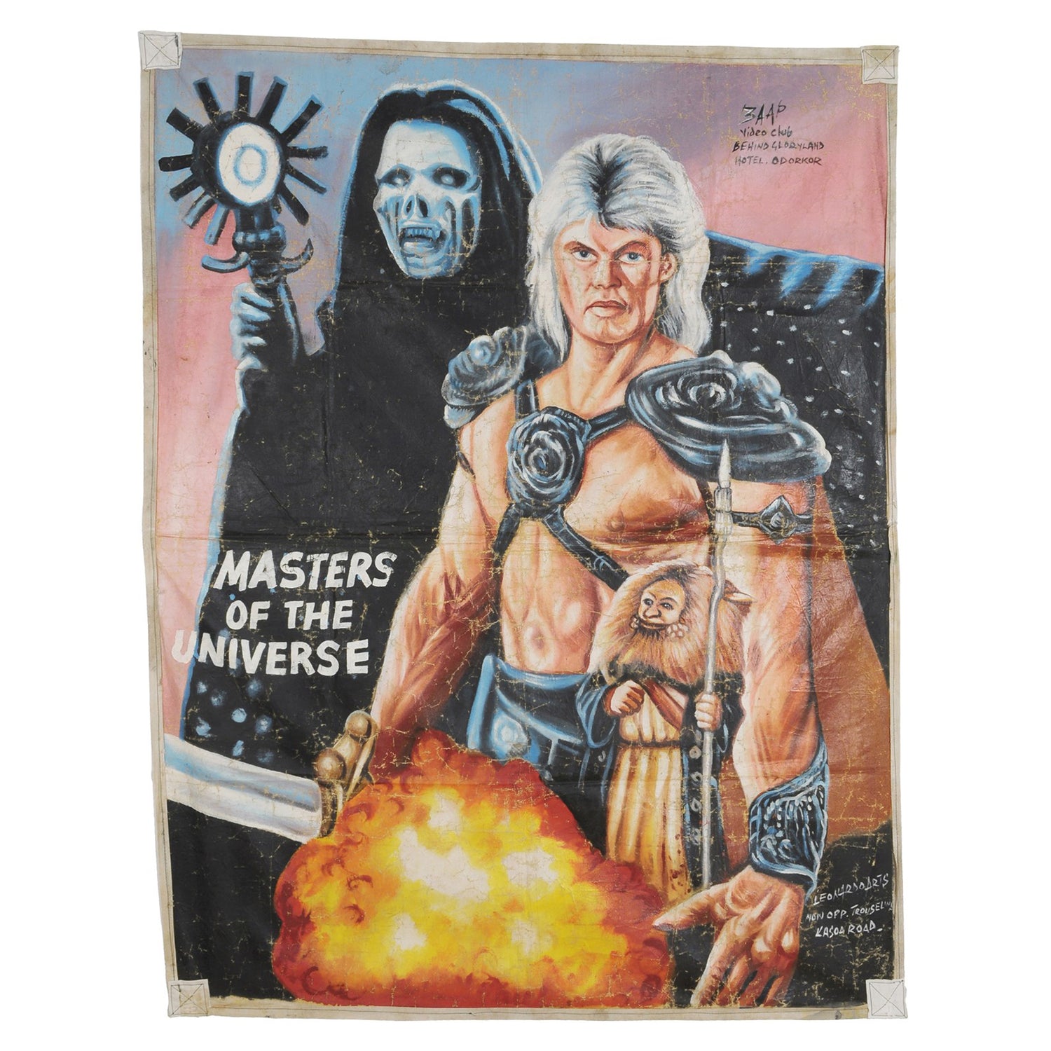 MASTERS OF THE UNIVERSE MOVIE POSTER HAND PAINTING GHANAIAN CINEMA ART