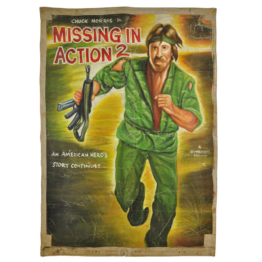 MISSING IN ACTION 2 MOVIE POSTER GHANAIAN HAND PAINTED MOVIE POSTER WALL ART