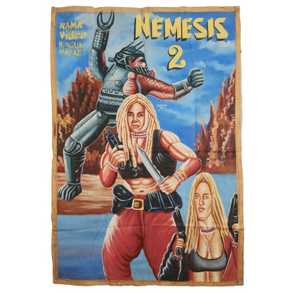 NEMESIS 2 GHANA MOVIE POSTER HAND PAINTED FOR CINEMA ART