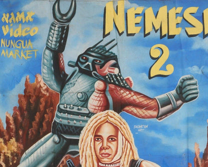 NEMESIS 2 GHANA MOVIE POSTER HAND PAINTED FOR CINEMA ART DETAILS