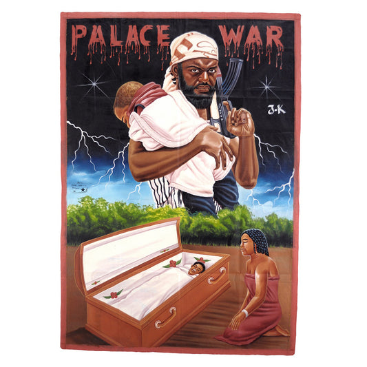 Palace War African Movie Poster - Hand-Painted Art In Ghana