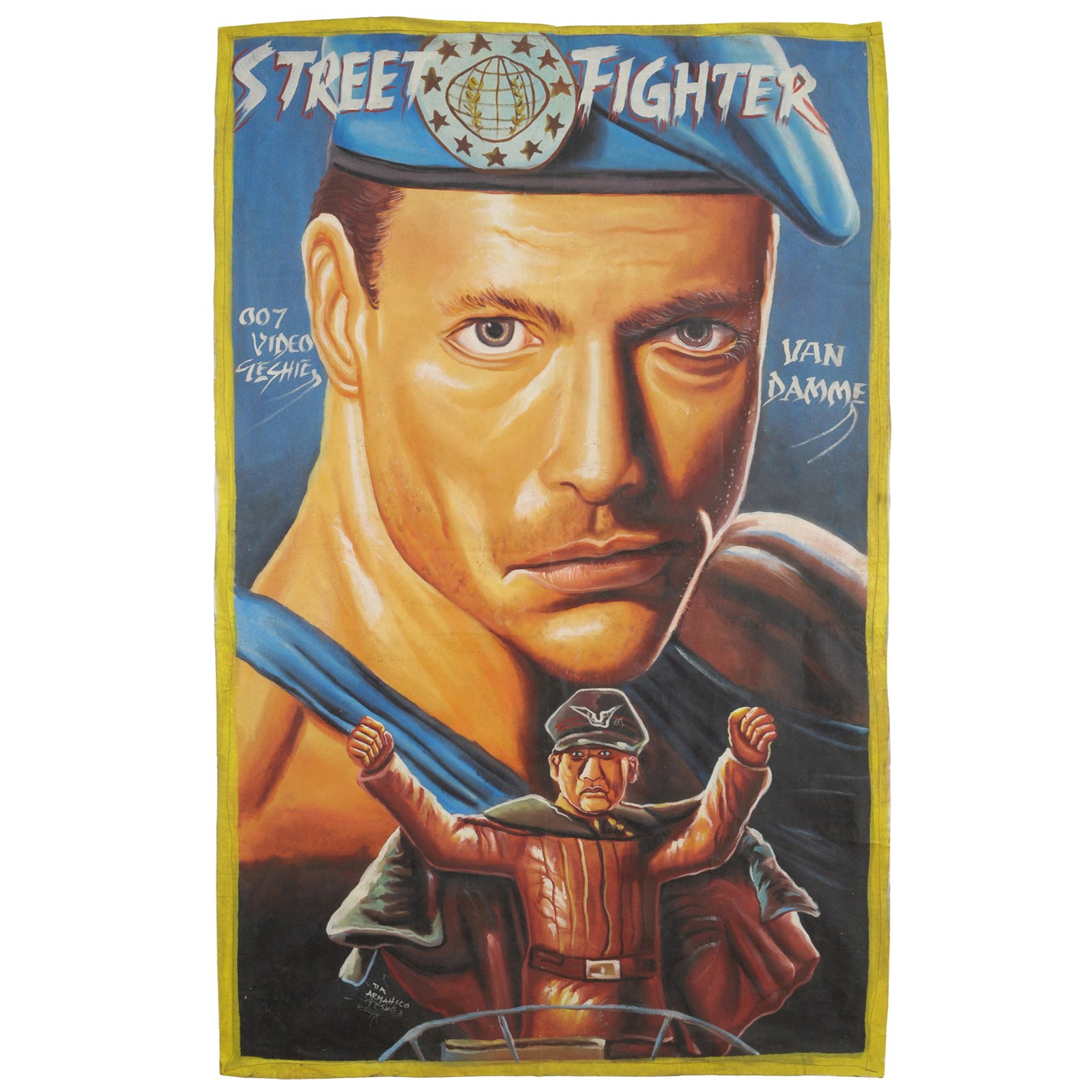 Street Fighter Hand-Painted Poster - Ghanaian Art Collectible – Tribalgh