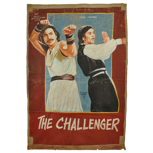 THE CHALLENGER MOVIE POSTER FROM GHANA HAND PAINTED FOR LOCAL CINEMA WALL ART