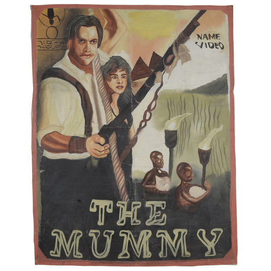 THE MUMMY movie poster hand painted in Ghana West Africa for Cinema art