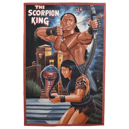 The Scorpion King hand painted in Ghana West Africa for the local cinema art