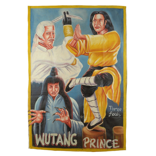 WUTANG PRINCE MOVIE POSTER HAND PAINTED IN GHANA FOR THE LOCAL CINEMA FILM ART