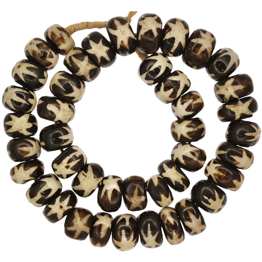 African trade beads new handmade Batik bone beads large Kenya East Africa SB-36741