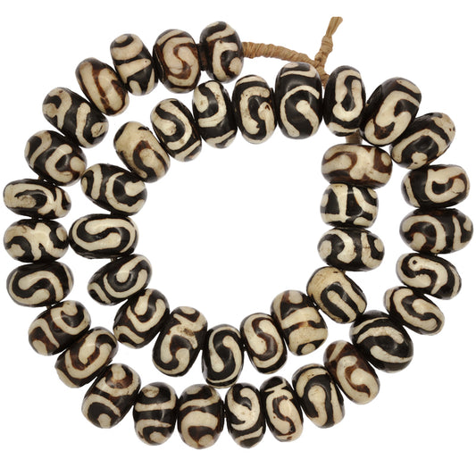 Large Handmade African batik bone Trade Beads Kenya  SB-23810