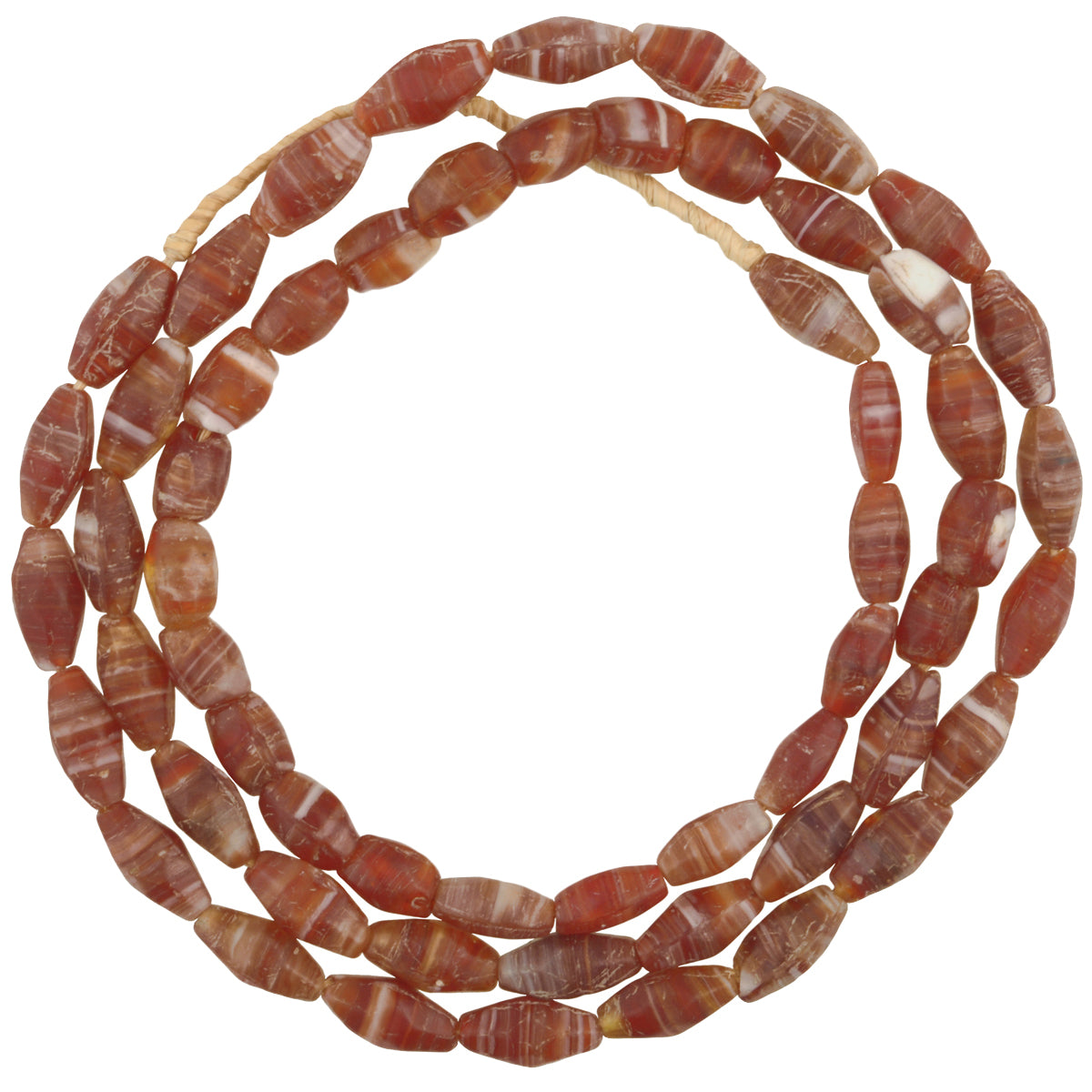 Old African trade beads Bohemian Czech molded glass beads imitating AGATE stone SB-37158