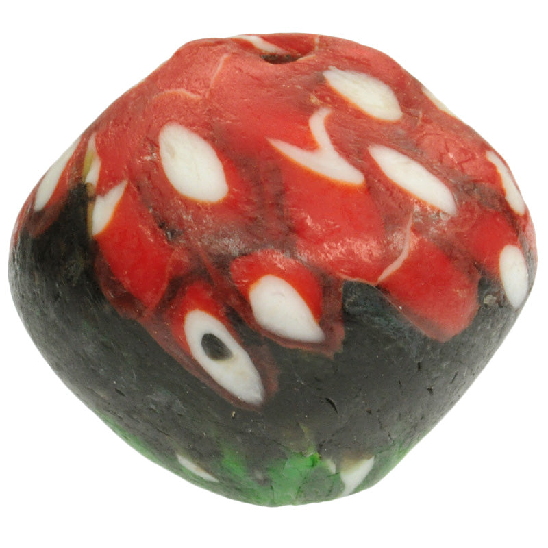 New Large bicon African Krobo recycled Glass Trade Bead SB-22912