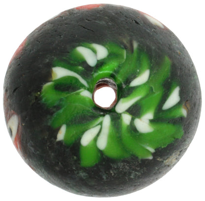 New Large bicon African Krobo recycled Glass Trade Bead SB-22912