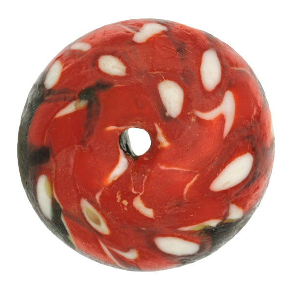 New Large bicon African Krobo recycled Glass Trade Bead SB-22912