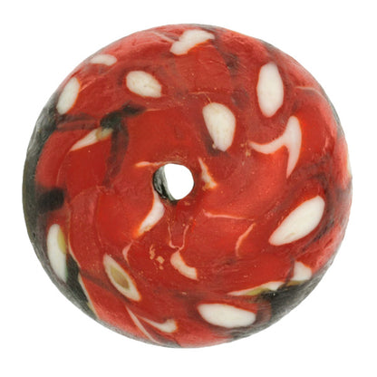 New Large bicon African Krobo recycled Glass Trade Bead SB-22912