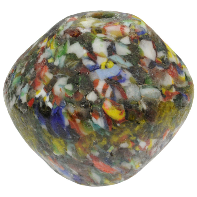 New Large bicon African Krobo recycled Glass Trade Bead SB-22930