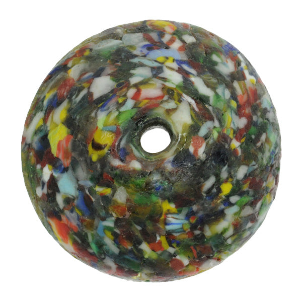 New Large bicon African Krobo recycled Glass Trade Bead SB-22930