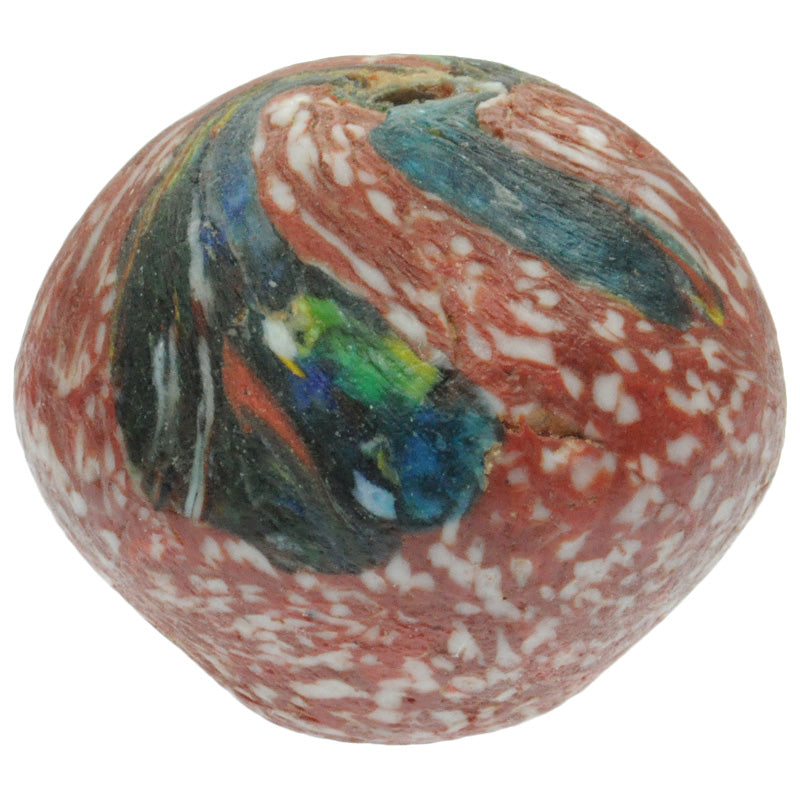 New Large bicon African Krobo recycled Glass Trade Bead SB-22998