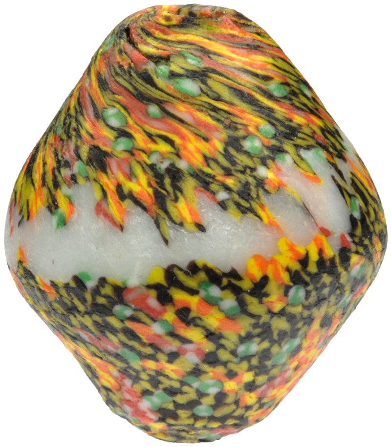 New Large bicon African Krobo recycled Glass Trade Bead SB-23423